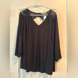 Daniel Rainn Fantine Lace Detail Knit Top – Size 2X